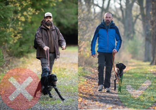 Klidná chůze na vodítku